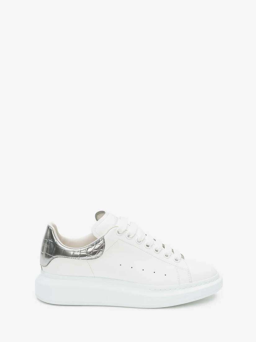 Zapatillas Alexander McQueen Oversized Hombre - Blancos/Plateados - Mexico 028-WOALDT